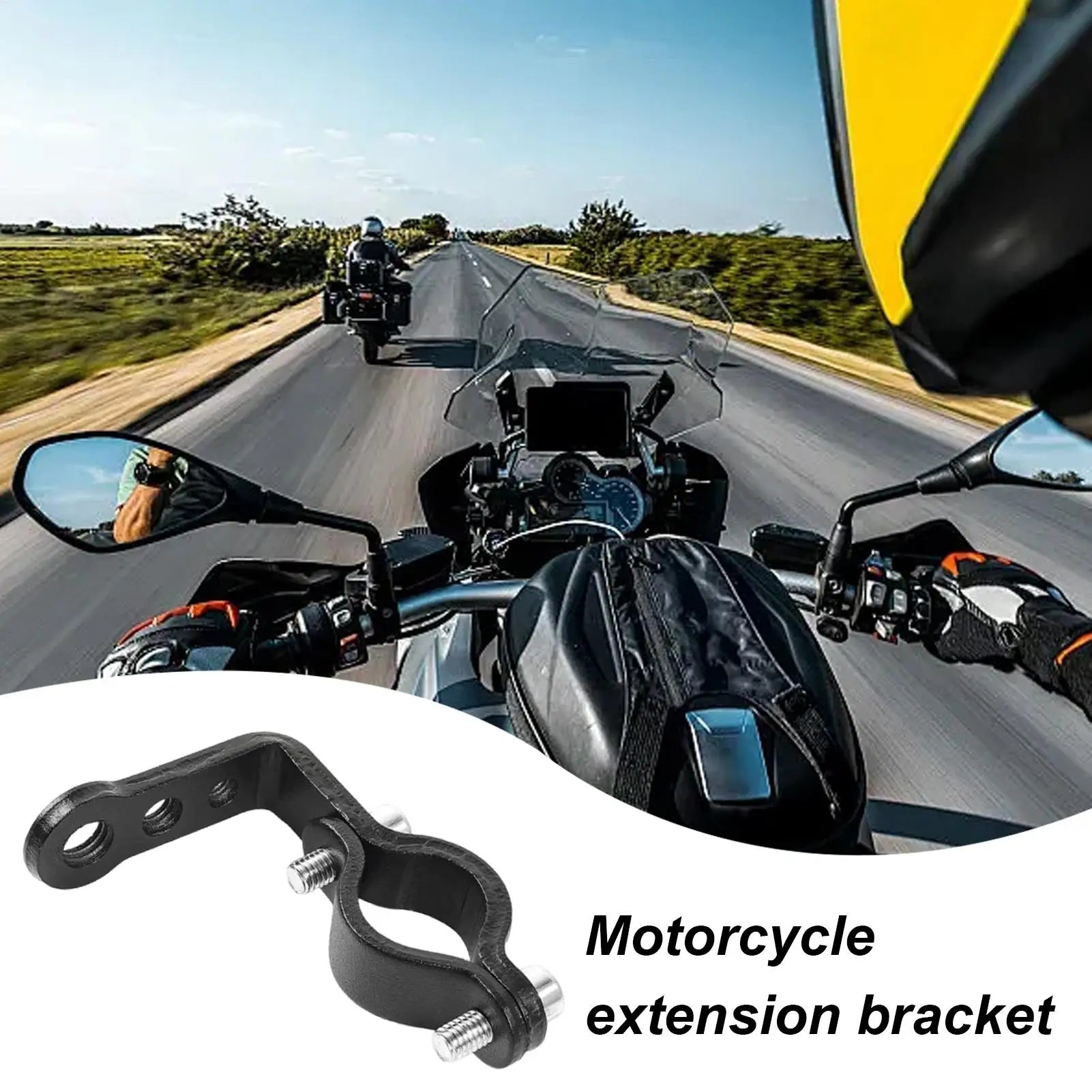 Motorcycle modification extension bracket spotlight fixing pipe clip handlebar extension bracket for Headlight Phone Qme