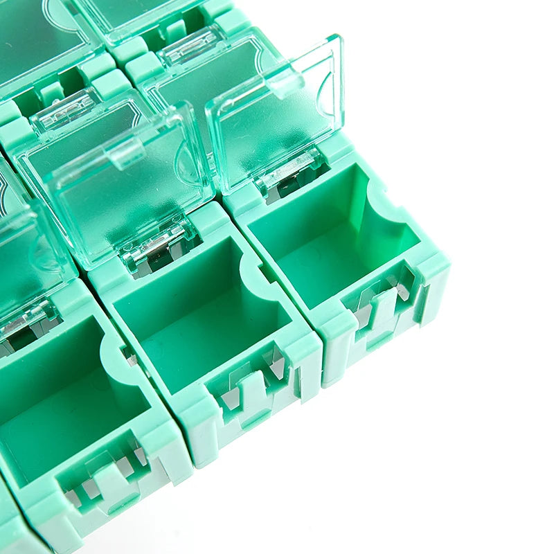 50Pcs/Set SMD SMT Electronic Component Container Mini Storage Boxes kit desk organizer Qme