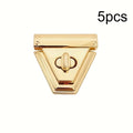 Metal Triangle Turn Lock Clasp Gold Purse Locks Hardware DIY Handbag Closure Buckle Replacement Lock For Crochet Knitted Bag Qme 5pcs