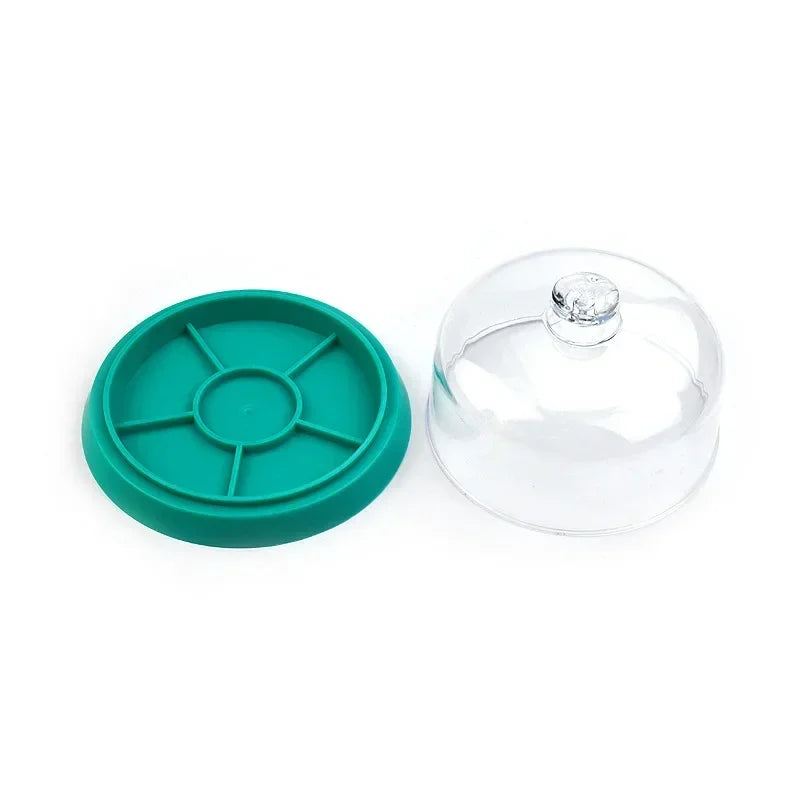 6 Slots Watch Dust Sheet Cover with Tray Watch Movement Repair Tool Jewelry tools Spare Protector Watchmaker Repair Tool Qme Green Dust cover