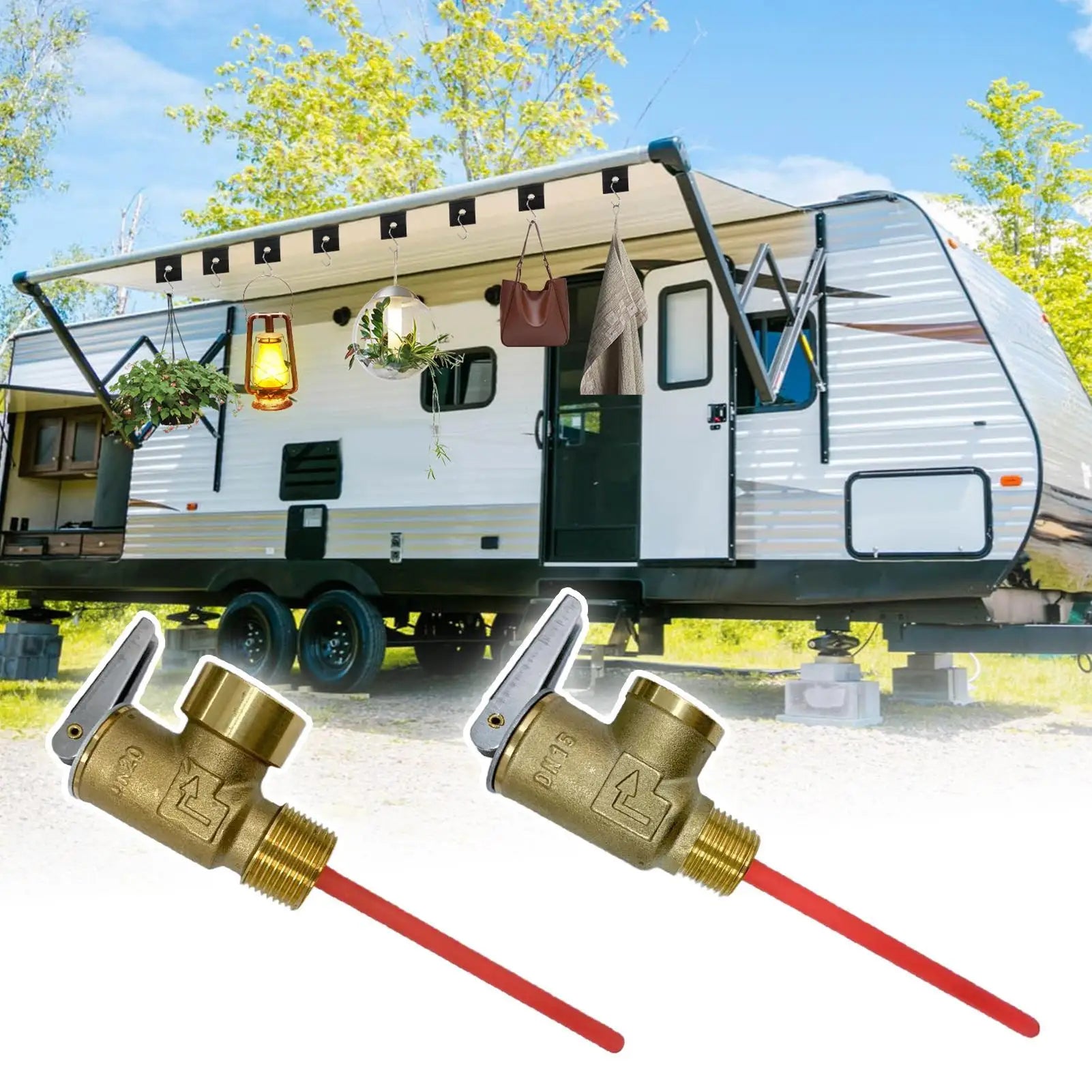 RV Water Heater Temperature Pressure Relief Valve 210F 150 PSI Safety Qme