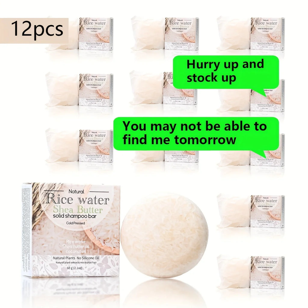 Rice Puree Essence Shea Butter Solid Shampoo Bar Deep Cleaning Double Qme Default Title