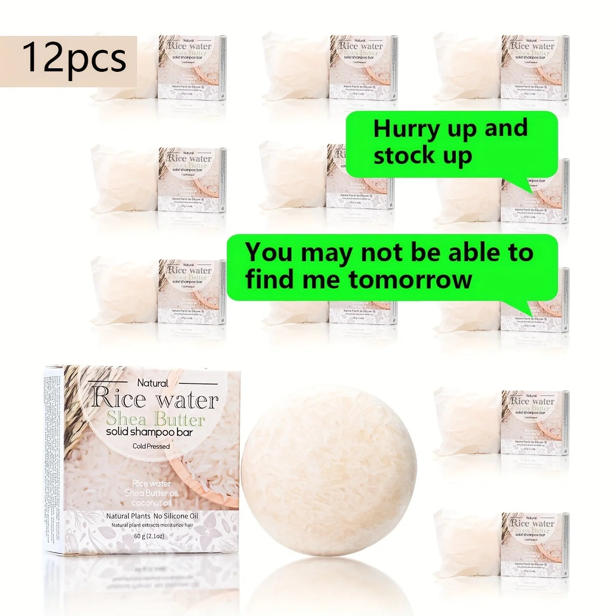 Rice Puree Essence Shea Butter Solid Shampoo Bar Deep Cleaning Double Qme Default Title