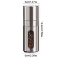 Stainless Steel Manual Salt Pepper Mill Adjustable Seasoning Bottle Qme B3