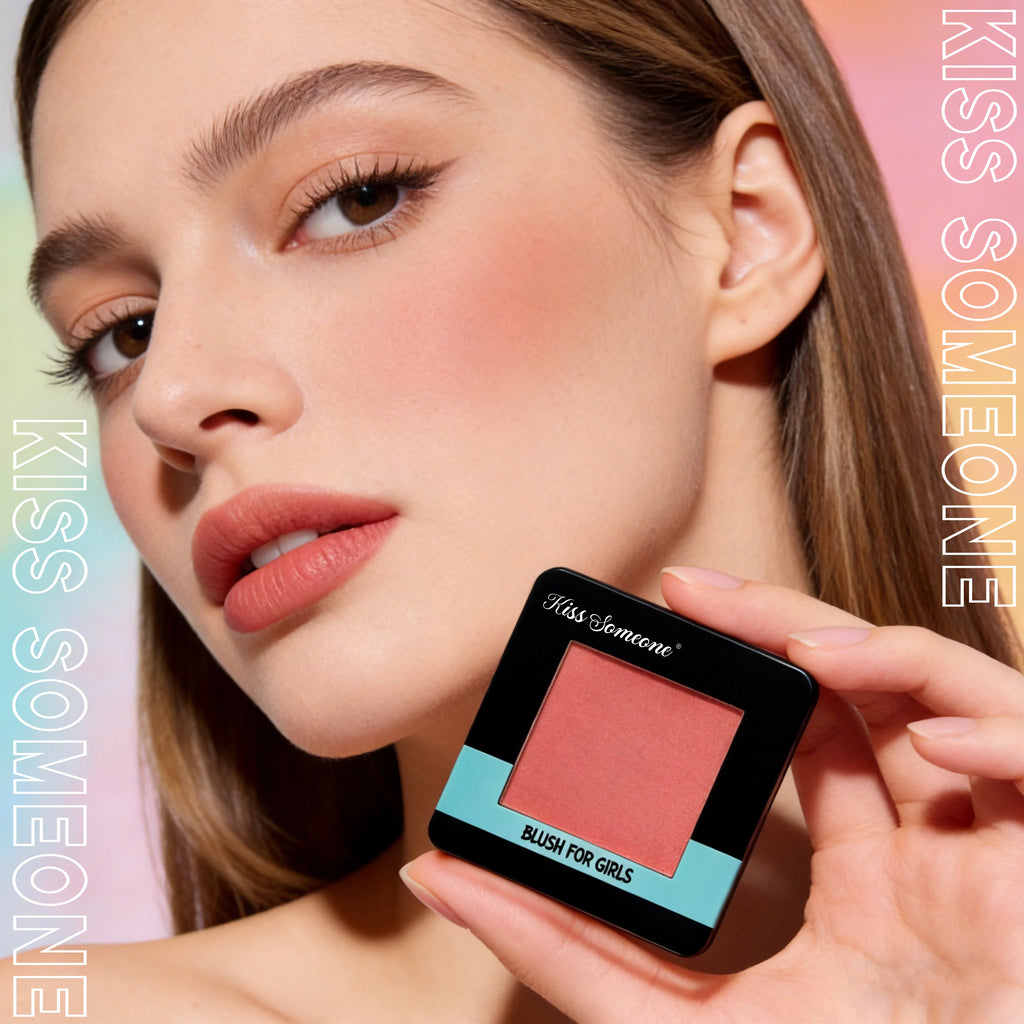 Blush for Cheeks, Matte Powder Blush Palette, Vegan, Cruelty-Free, High Pigment, Long Lasting, Buildable, Lightweight Qme