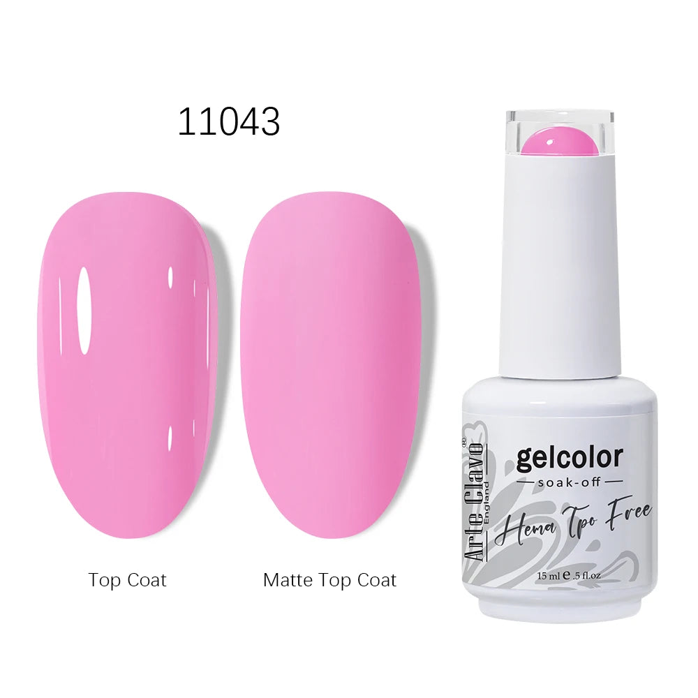 Arte Clavo HEMA TPO Gel Nail Polish Pink Series Semi Permanent Soak Qme 11043