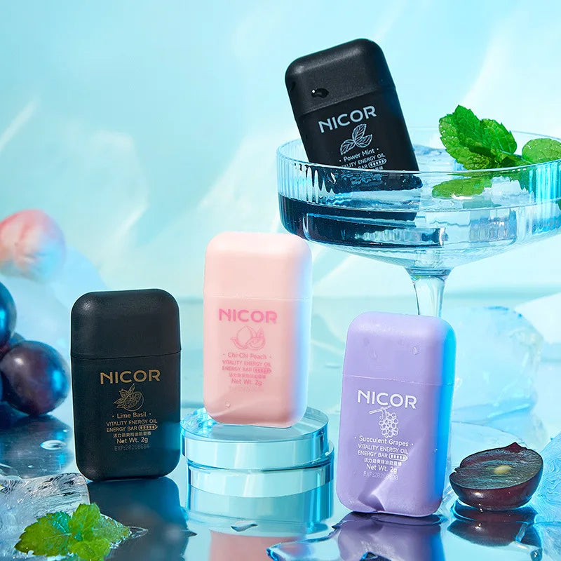 Nasal Inhalation Double-Hole Nasal Pass Feeling Sleepy Essential Balm Vitality Refreshing Essential Oil Energy Bar Nasal Pass Qme