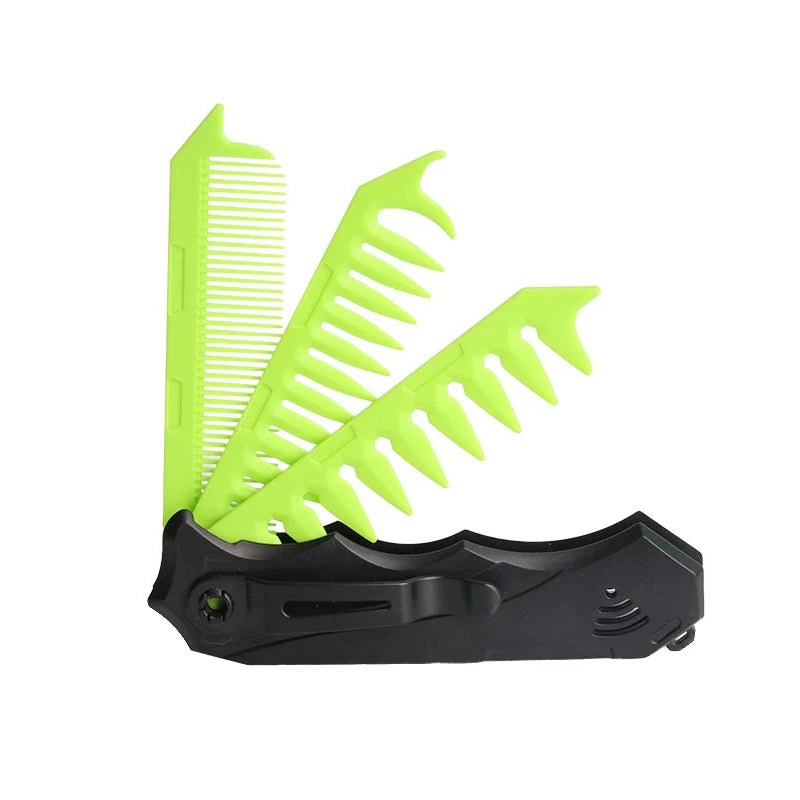 Professional 1 Pocket Folding Combs Wide Tooth Oil Head Comb Beard Qme A