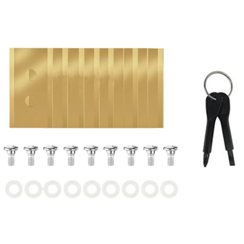 A02F-Robotic Lawnmower Replacement Blades- 9PCS For Mammotion Luba Yuka All Series Including Screwdriver Set Qme Yellow
