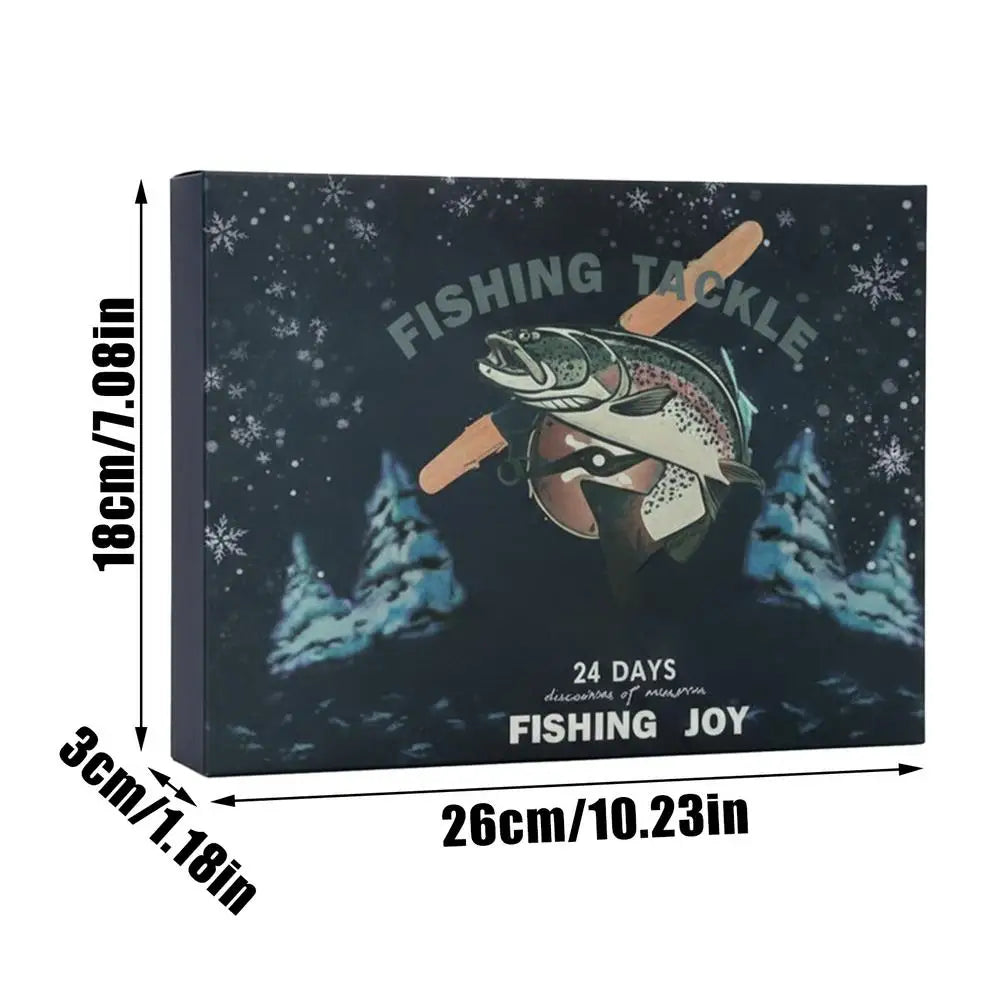 Christmas Advent Fishing Lure Calendar Outdoor Angling 24 Day Count Qme A 26x18x3cm China Mainland