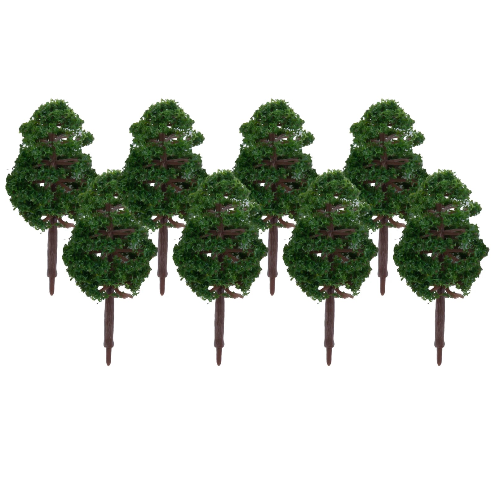 20x 8cm Plastic Models Train Artificial Miniature Tree Scenery Railroad Decoration Building Landscape Accessories Toys For Kids Qme