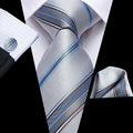 Professional Mens 3-Piece Suit Set: Necktie, Pocket Square & Cufflinks, Classic Design for Wedding Qme DPTH-LDSN3116