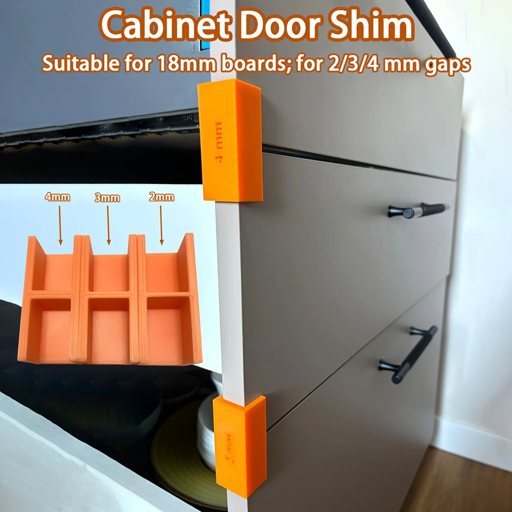 2/3/4mm Cabinet Panel Shims, Drawer Spacers for Home Woodworking Repair Qme