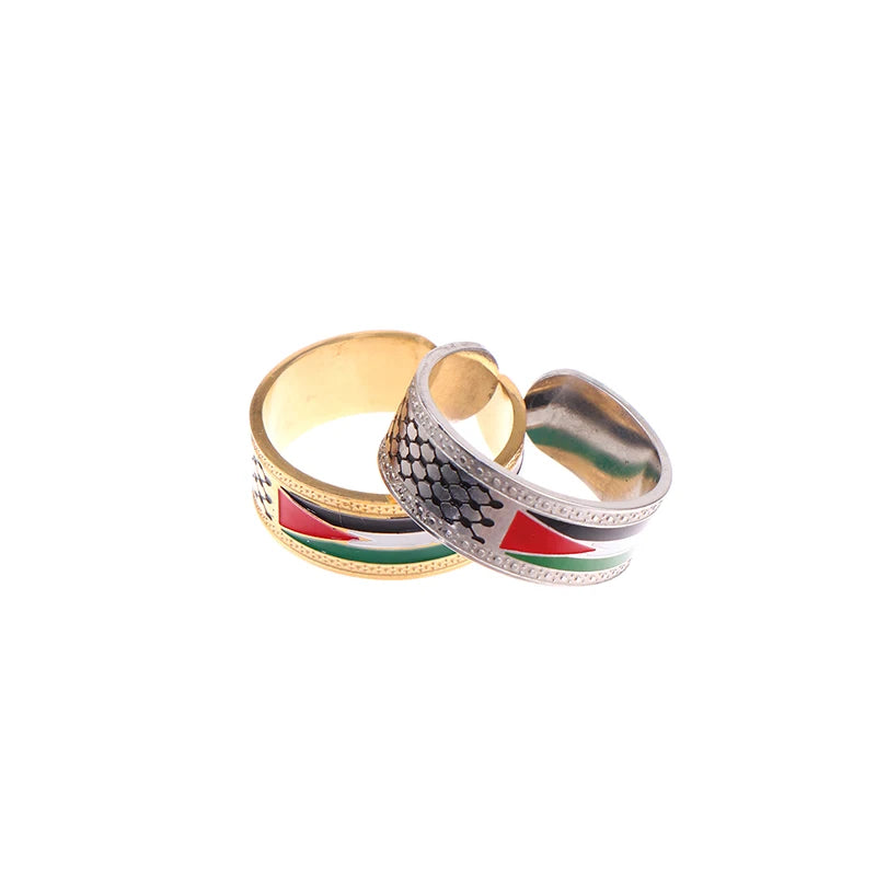 Luxurious Exclusive Arab National Palestinian Scarf Kufiya Ring Ideal Qme