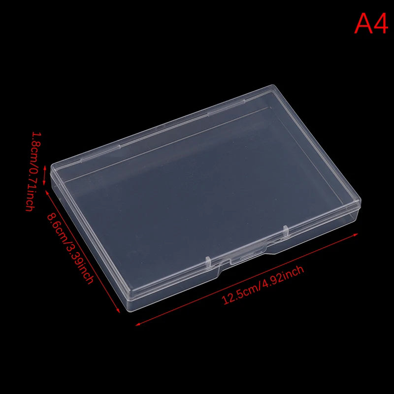 Transparent Rectangular Plastic Box Translucent Durable Dustproof Qme A4