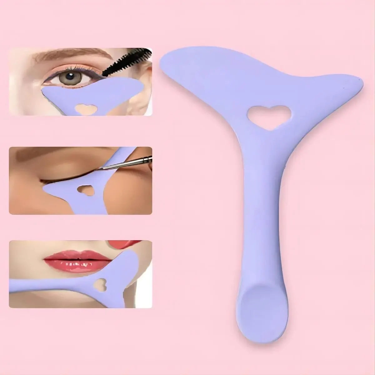 Multi-functional Eyeliner Stencil Wing Tips Silicone Aid Marscara Qme aro purple