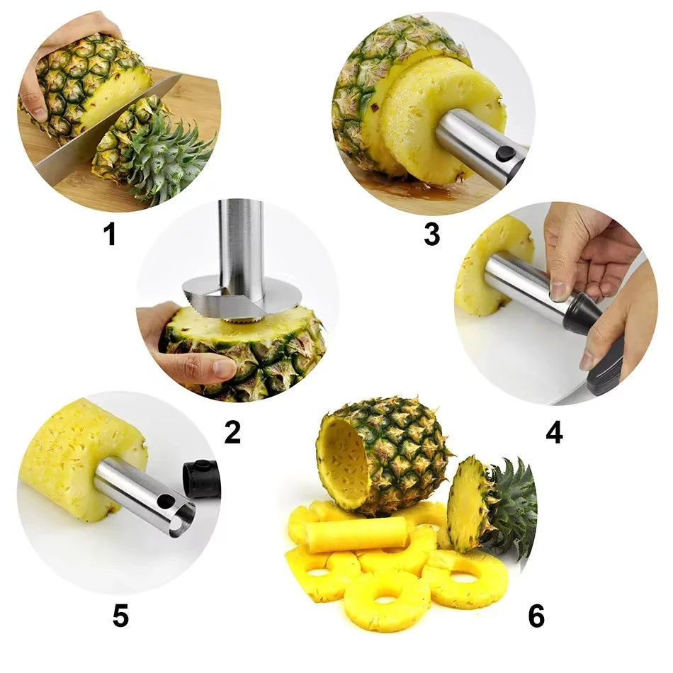 1pcs Pineapple Slicer Peeler Peeler Stainless Steel Fruit Tools Cooking Tools Kitchen Accessories Kitchen Gadgets Qme