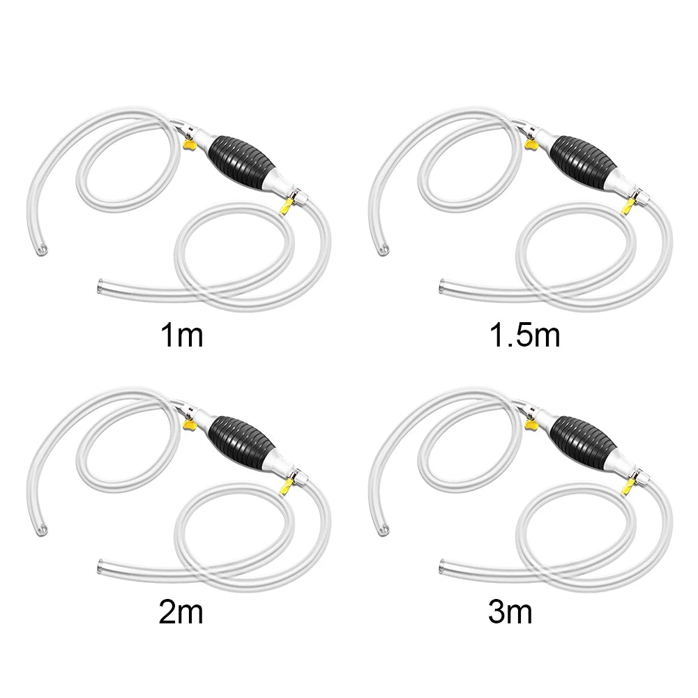 Car Fuel Pump with Hose Fuel Diesel Gasoline Pump Portable Manual Car Fuel Transfer Pump Fit for Fuel Petrol Diesel Gasoline Qme