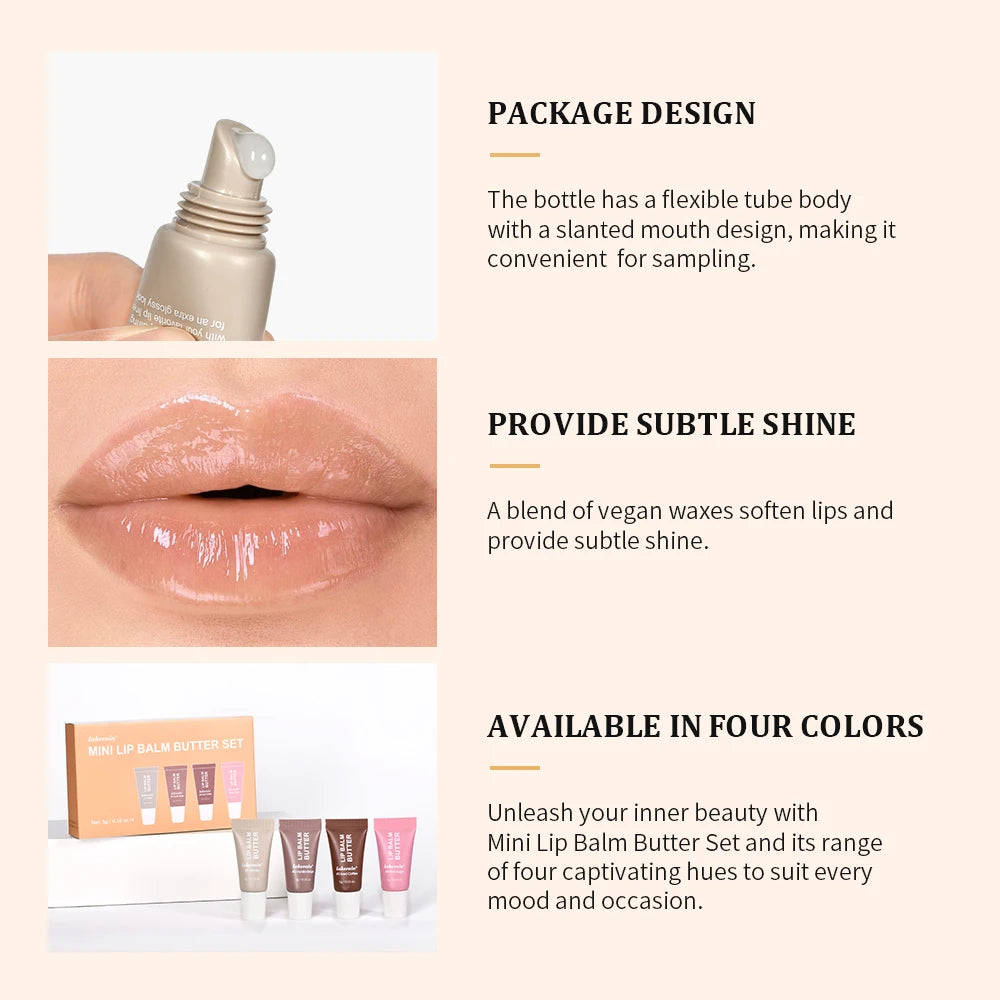 Mini Lip Balm Butter Summer Moisturizing Glossy Oil Qme