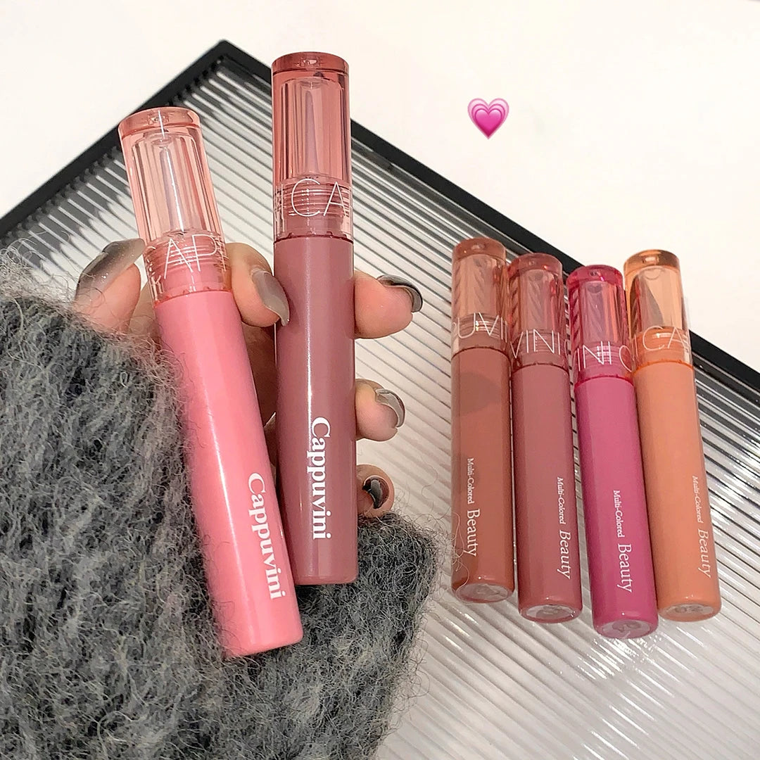 Crystal Jelly Lip Gloss Moisturizing Water-light Clear Lip Oil Waterproof Long Lasting Nude Glossy Grape Red Lip Tint Makeup Qme