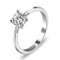 Big Sale Simple Design 925 Silver Color Women Rings Classic Wedding Engagement Accessories with Clear Cubic Zircon Stone Qme WHITE 6