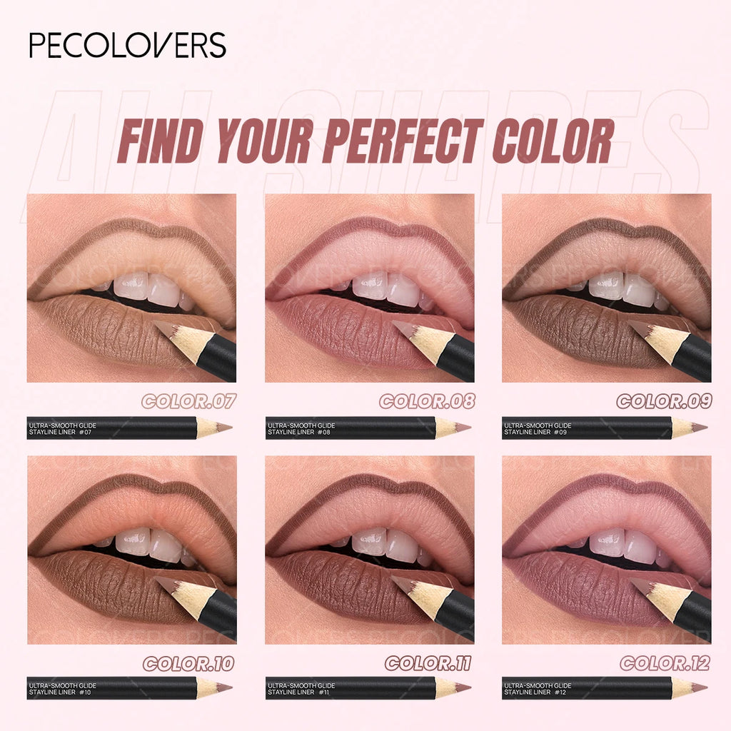 1PC Lipliner Lipstick, Plump and Charming Lips, Nude Brown, with A Variety of Makeup, Lip Cosmetics Qme