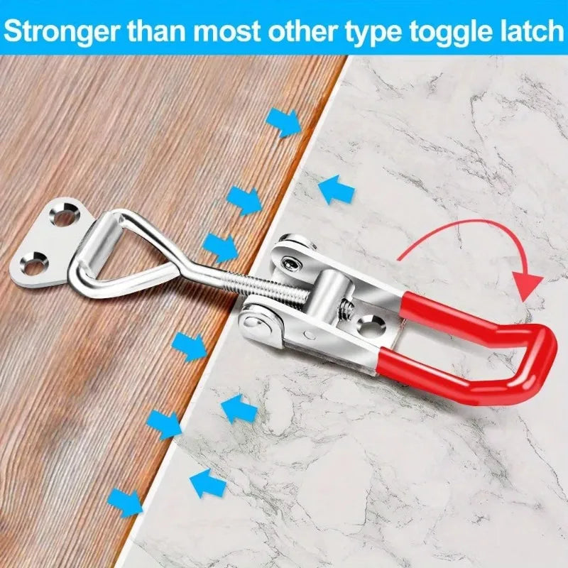 Adjustable Toggle Clamp Latch Heavy Duty Toggle Latches Holding Capacity Pull Latch Clamp For Smoker Lid Jig Tool Box Cas Qme