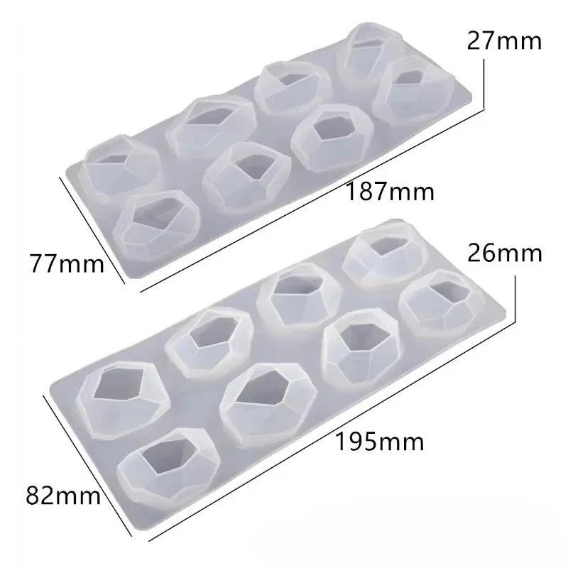 Shiny Crystal Mold Handmade Diy Epoxy Mold Makeable Multiple Ice Cube Silicone Mould Pendant Diamond Decoration Molds Qme