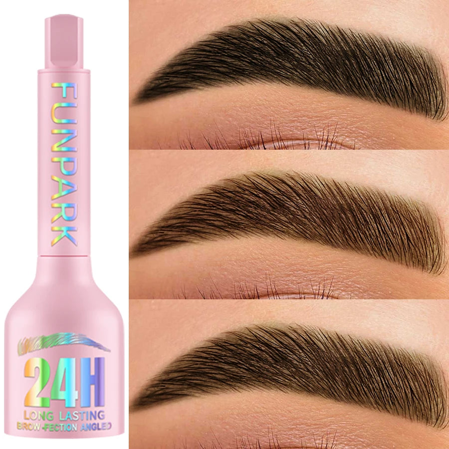 3D Dye Eyebrow Pencil Hairling Anti-smudge Waterproof 3 Colors Black Qme
