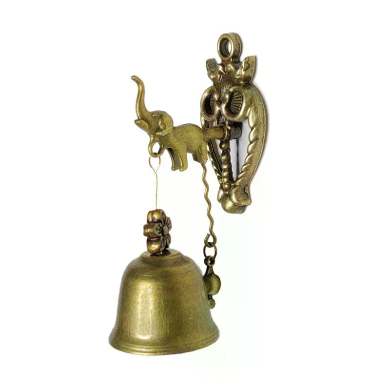 Vintage Style Animal Doorbells Metal Iron Bells Wind Bells Puppy Elephant Owls Wall Hanging Decoration Outdoor Wind Chimes Gift Qme