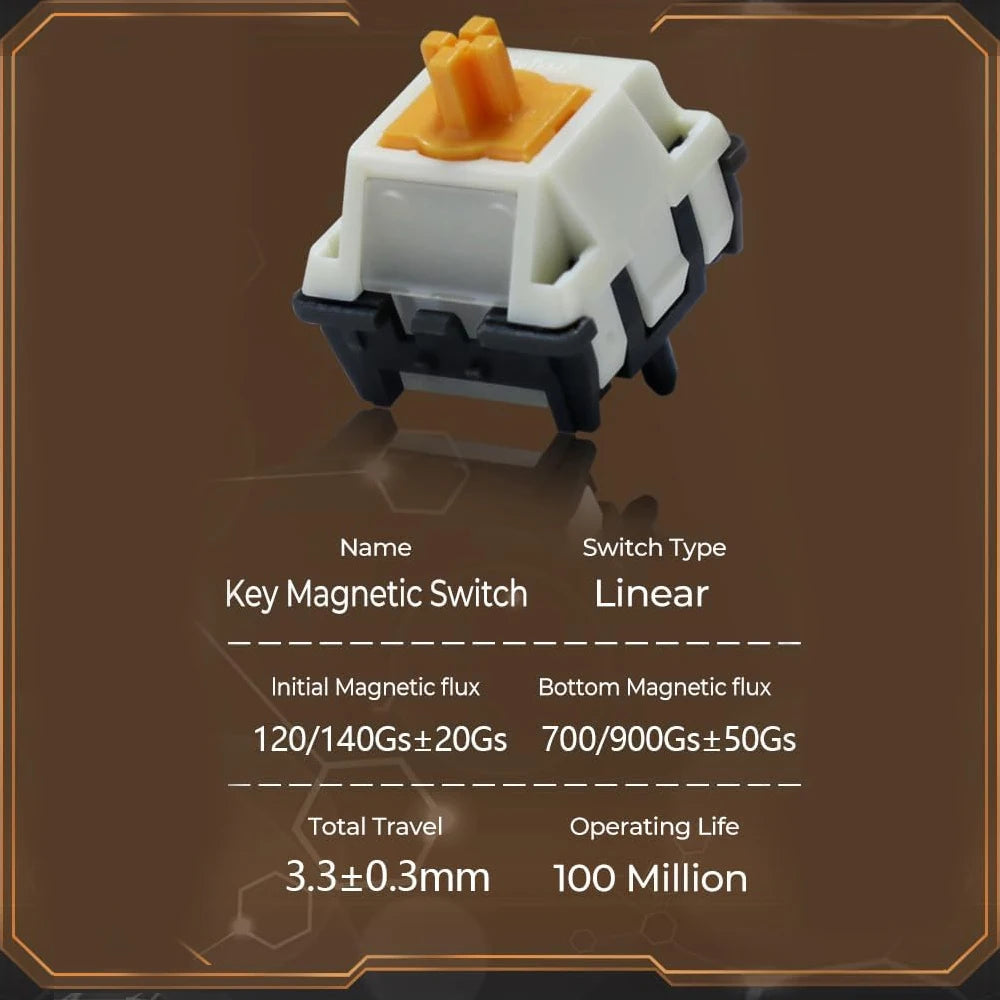 Duhuk Magnetic Linear Switch Noise Reduction High Precision Games Magnetic Shaft HIFI Mechanical Magnetic Shaft Keyboard Switch Qme