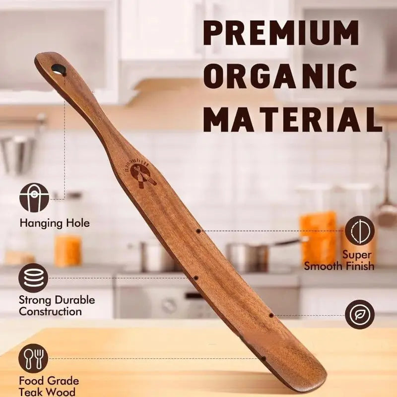 Kitchen Jar Scraping Tool Dough Mixing Flat Stirring Stick Bread Qme