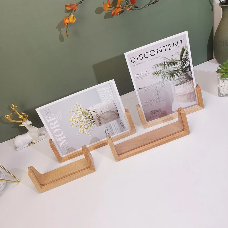 Picture Frame Wooden Kpop Idol Photo Display Wedding Party Holder Qme