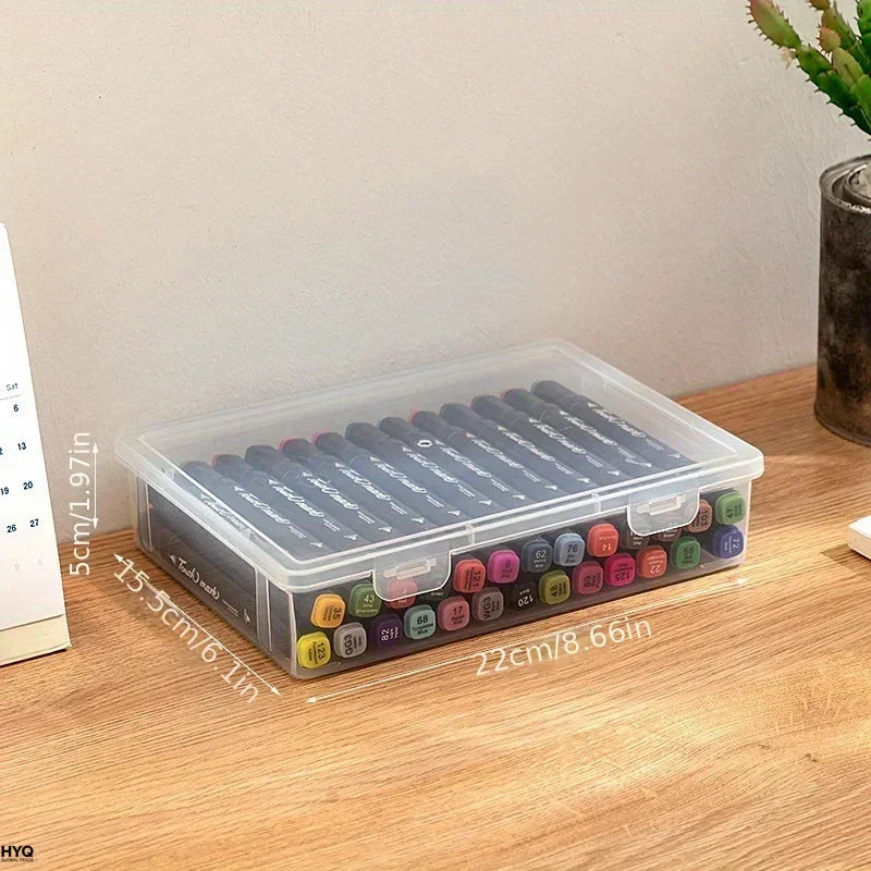 Capacity Pencil Case Clear Plastic Sketchbook Marker Colored Painting Qme