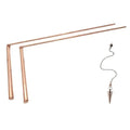 A02F-For Psychic Divination& Metal Detection- Copper Dowsing Rod Set For Finding Water& Minerals Qme Orange