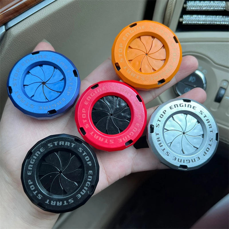 Car Engine Start Stop Button Cover Interior Ignition Switch Knob Qme