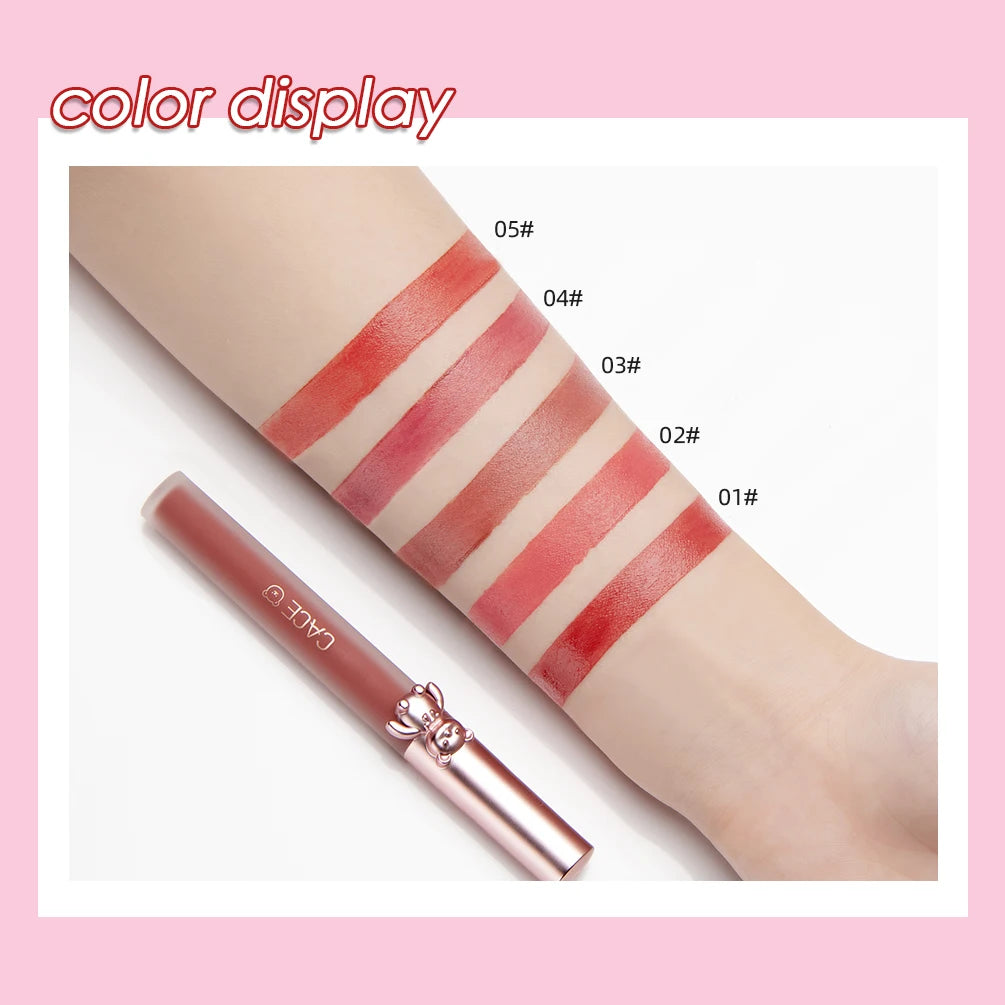CACE Lipgloss Makeup liquid Lipstick Makeup Matte Long Lasting Waterproof Velvet Liquid Lip Stick Sexy Fashion Lips Make Up Qme