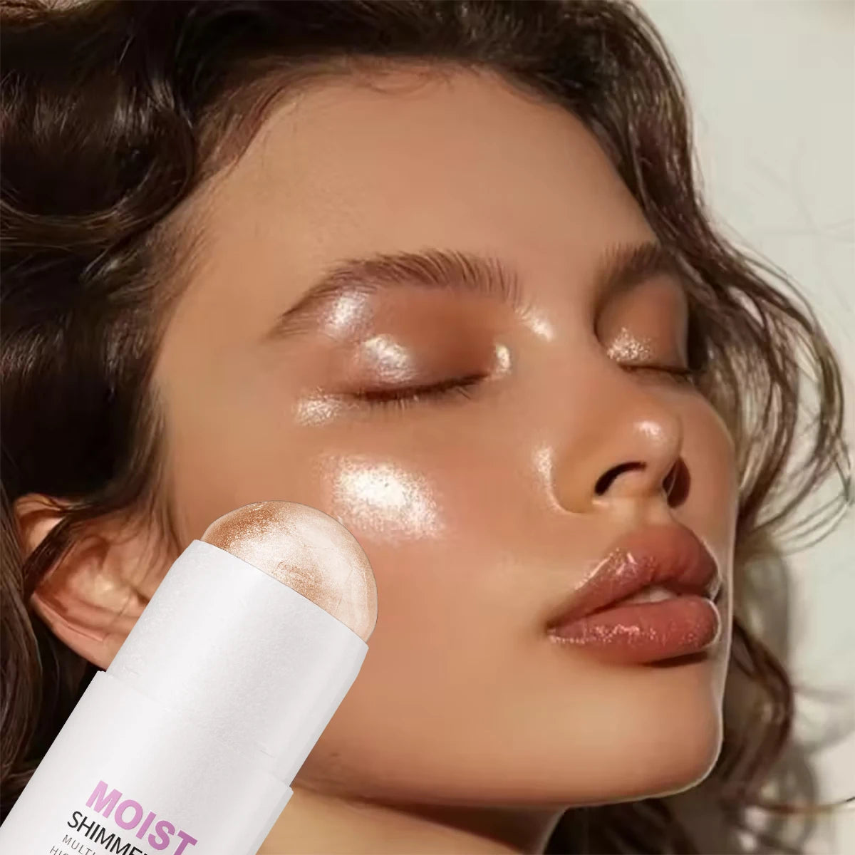 [Natural Glowup] 1pc Glowup Highlighter Stick | Natural Brightening Face Contour & Highlight Makeup, Medium Coverage, Buildable Qme