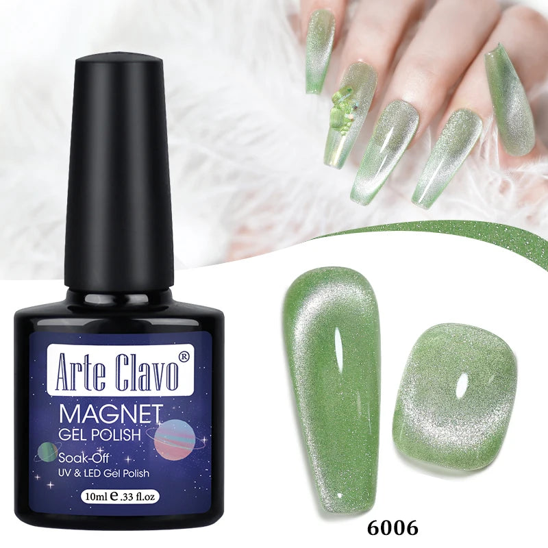 Arte Clavo Shining Transparent Cat Eye Magnetic Gel Unicorn Auroras Qme