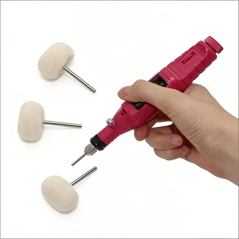 7Pcs Mini grinding sanding head abrasive disc felt 3mm Shank buffing wheels metal Polish Brush Drill Rotary Tool Accessories Qme