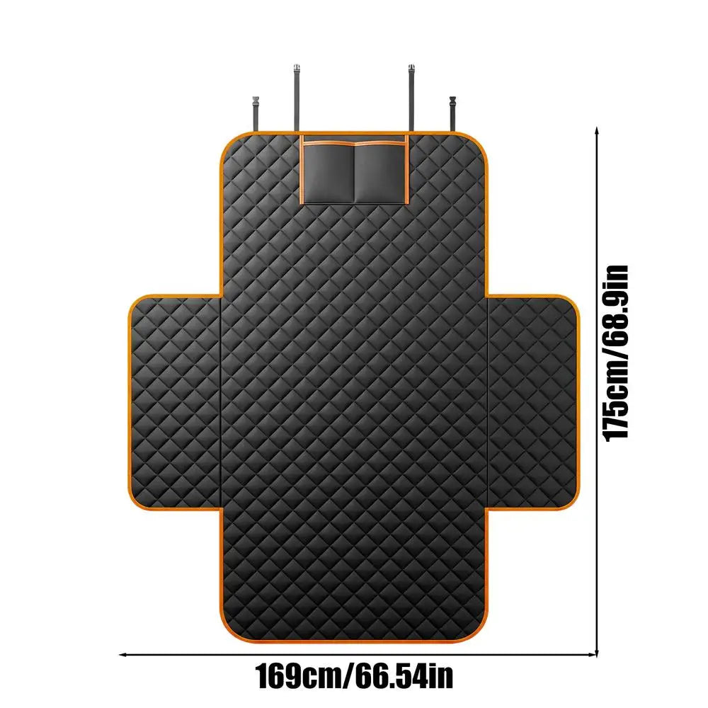 Dog Car Seat Cover 169x175cm Waterproof Anti-slip Universal Back Qme YELLOW China Mainland