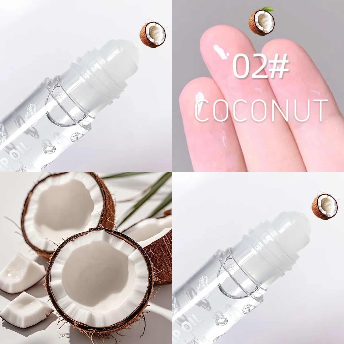 Hydrating Fruit-infused Lip Gloss Transparent Moisturizing Roll-on Qme 02