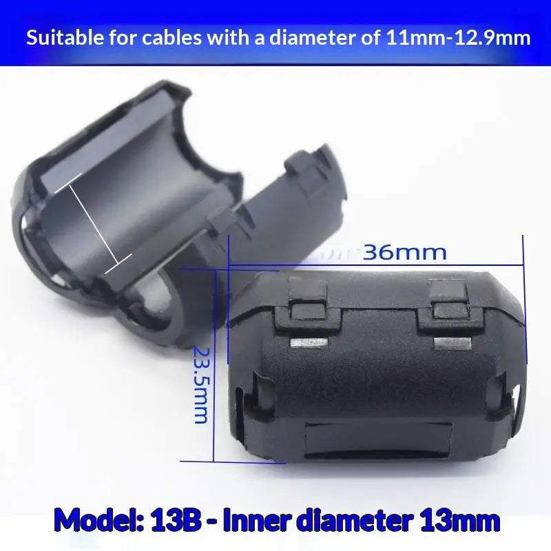 5 Ring Wiring Cable Clamp Tools 3 5- Toroidal Core Ferrite Bead Clip Qme 13mm 5pcs