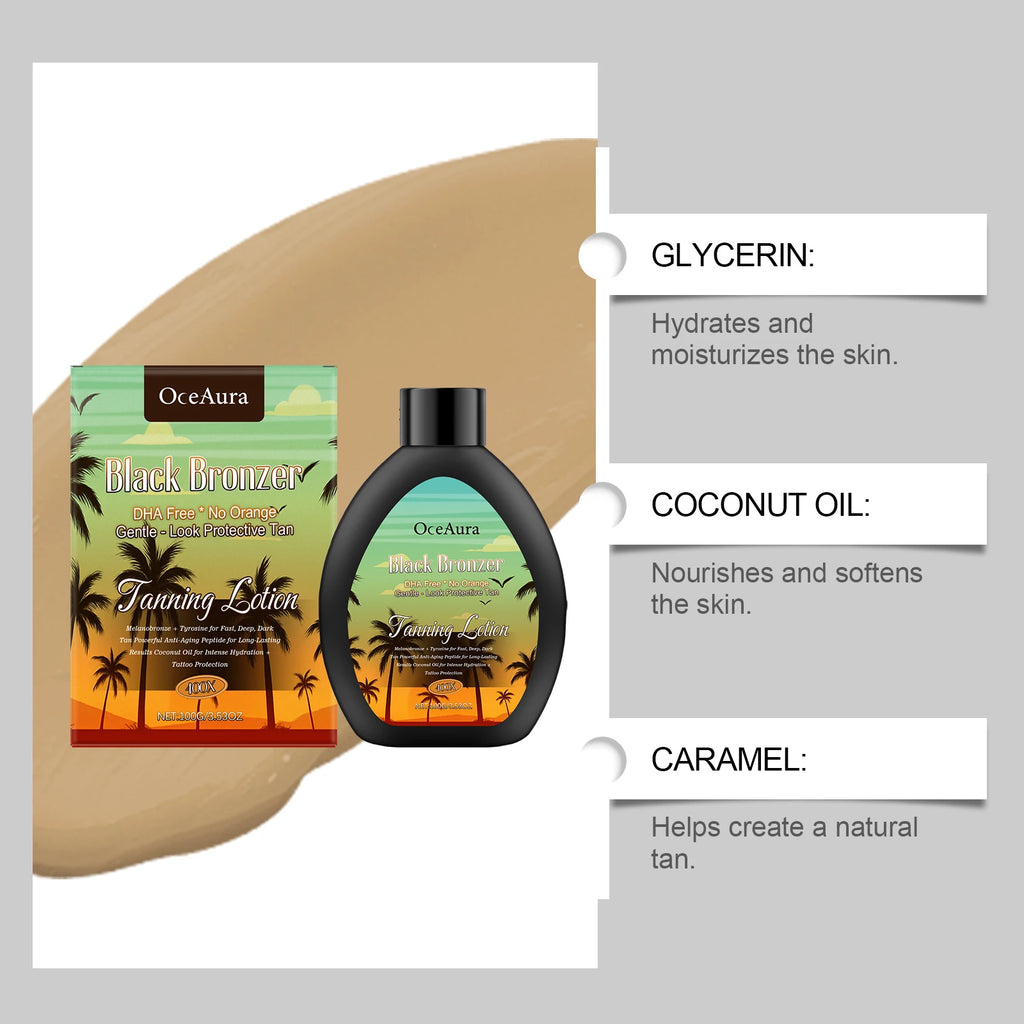 Coconut Tanning Lotion for Natural Bronzed Glow Lightweight Summer Outdoor Darkening Lotion for Even Tan Moisturizing Qme