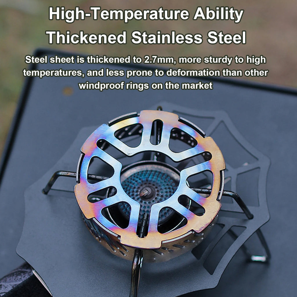 14CM Camping Stove Windscreen with Storage Bag Portable Cookware Wind Screen for Outdoors Cooking Stove Wind Guard Qme