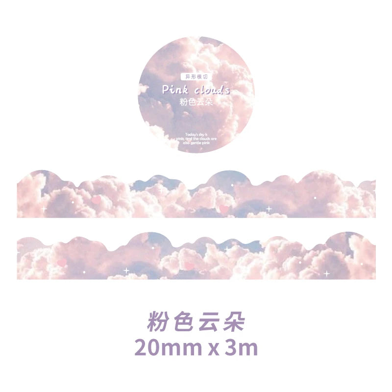 Cute Flower Cloud Starry Sky Decorative Adhesive Tape Sea Wave Masking Washi Tape Diy Scrapbooking Sticker School Supplies Qme C