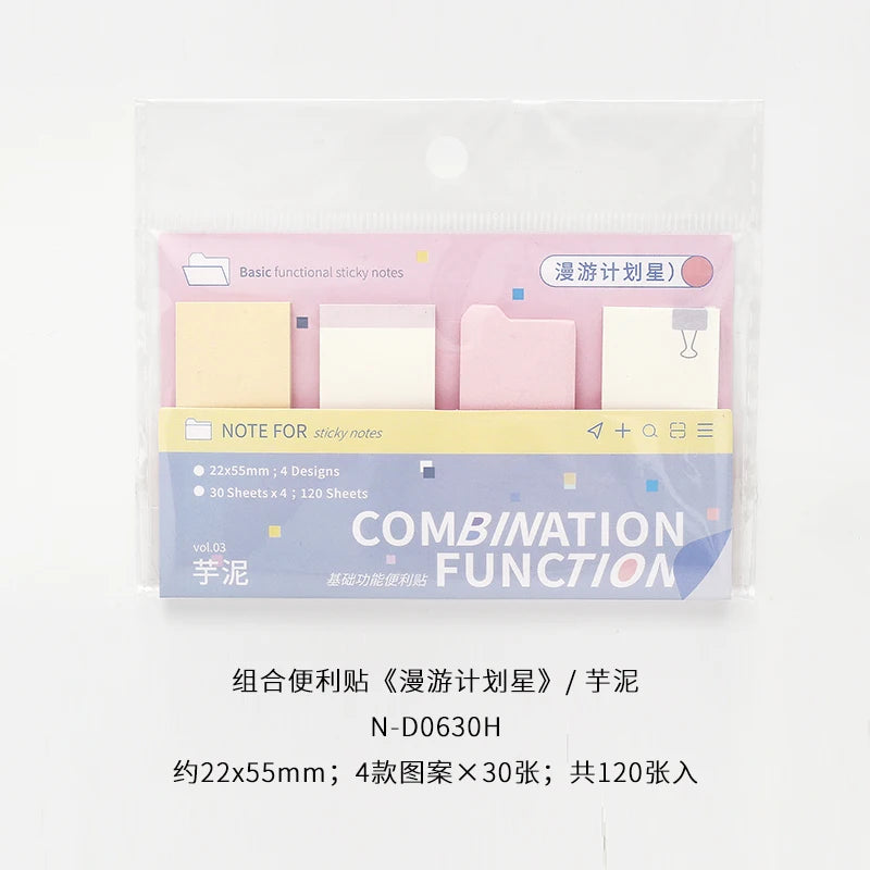 Kawaii Stickers 120/720 Sheets Bookmarks Memo Pad Cute Notepad Sticky Notes Pack School Office Supplies Aesthetic Stationery Qme F