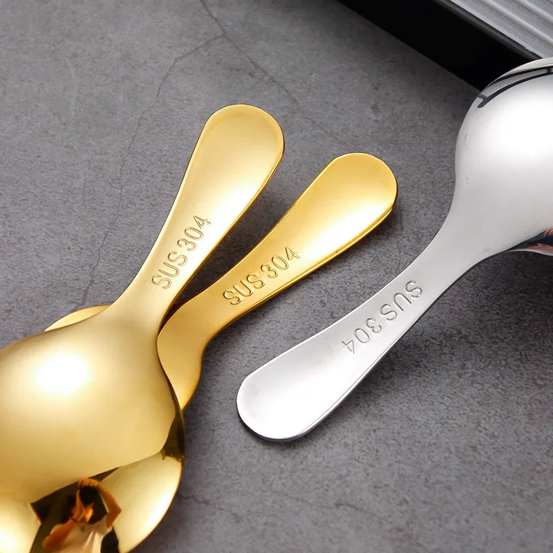 Outdoor Tourism 304 Stainless Steel Portable Tableware, CHILDREN'S Tableware, Dessert Tableware, Spoon and Fork Combination Qme