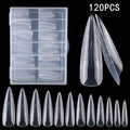 120pcs of Nail Art Nail Tips in a Box, Crystal Extension Nail Mold with Scale, Paper-Free Model, Extension Glue Nail Mold Qme 120pcs box