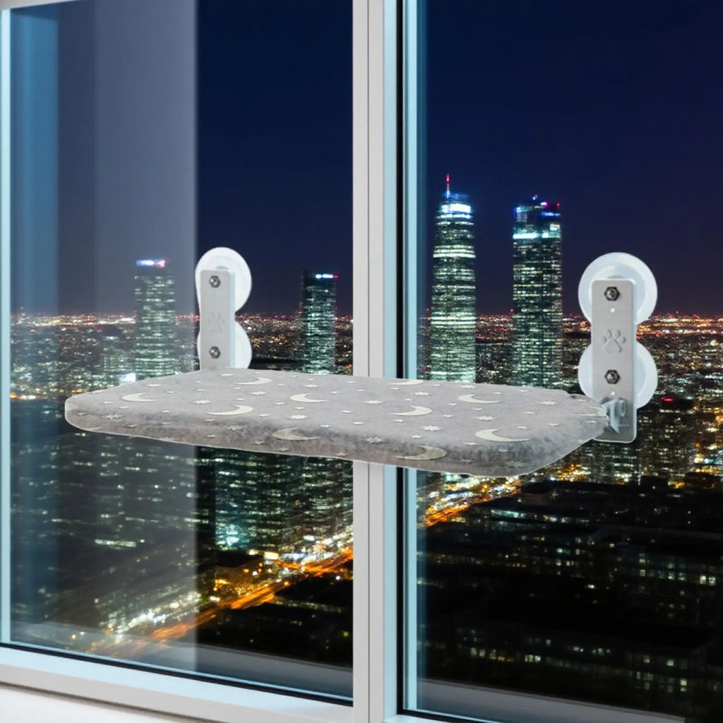 Window Perch Cats Foldable Pet Hammock Bed Suction Cups Glow Dark Qme